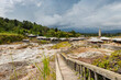 © robertharding - Steaming volcanic fumarole field, shops and cafes at Bukit Kasih, a tourist park with a peace tower and worship houses of five major religions, Bukit Kasih, Minahasa, North Sulawesi, Indonesia