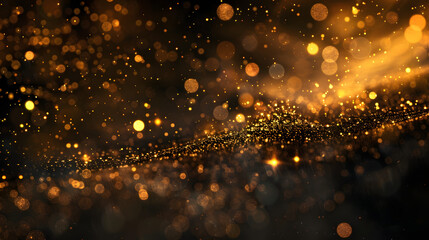 Wall Mural - glitter lights grunge background, gold glitter defocused abstract Twinkly Lights Background.