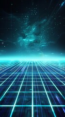 Leinwandbilder - Background Futuristic Grid landscape