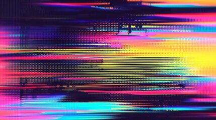 Leinwandbilder - Glitch effect digital background