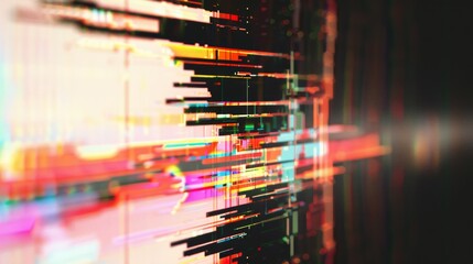 Leinwandbilder - Glitch effect digital background