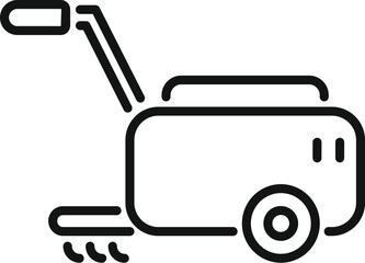 Sticker - Simple line art icon depicting a portable pressure washer for cleaning