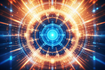 Poster - fractal burst background