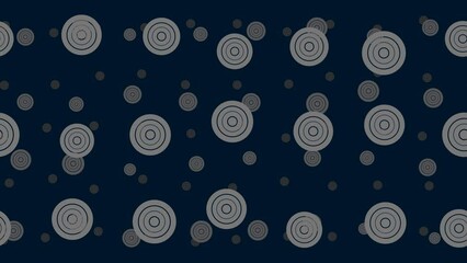 Poster - Checker game symbols float horizontally from left to right. Parallax fly effect. Floating symbols are located randomly. Seamless looped 4k animation on dark blue background
