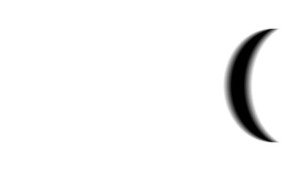 Poster - animation set, crescent symbol. animations: transparency, zooms, transition top to down, transition 
