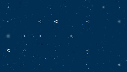 Poster - template animation of evenly spaced less symbols of different sizes and opacity. animation of transp