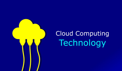 Wall Mural - cloud computing technology background for infographics, presentation, conceptual use etc. vector cloud computing techno background