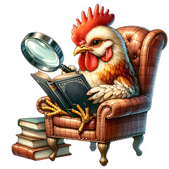 Wall Mural - Funny Rooster or Chicken Clipart