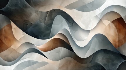 Abstract wavy pattern with earth tones, creating an organic and dynamic background ideal for modern design projects and artistic compositions.