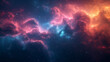 © CtrlN - A colorful space scene with a blue cloud in the middle