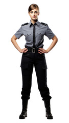 Poster - PNG  A security guard adult male white background. AI generated Image by rawpixel.