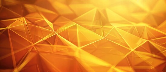Poster - orange background with abstract triangles tilted shot