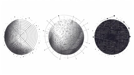 Poster - a set of futuristic circle design elements for a hud