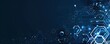 © Divine123victory - Digital technology background with hexagons and circuits in the style of circuit boards, with a blue color theme, on a dark navy blue banner for website design or technology concept backgrounds.