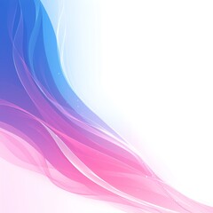 Poster - Abstract colorful smoke wave design in blue and pink hues on a white background. Creative flow of silky smooth lines with vibrant gradients.