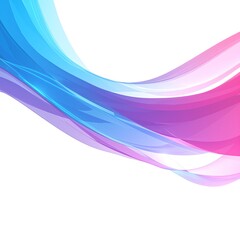 Poster - Abstract fluid wave design with colorful blue and pink hues on a white background, perfect for modern and creative visual projects.