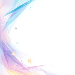 Poster - Abstract pastel background with swirling lines, stars, and light effects creating a whimsical and magical atmosphere on a white backdrop.