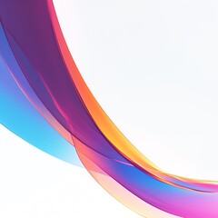 Poster - Abstract colorful wave pattern, vibrant and dynamic design with flowing lines in purple, orange, and blue hues. Perfect for modern backgrounds.