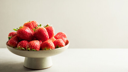 Poster - fresh strawberries in a bowl