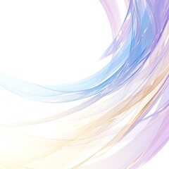 Poster - Abstract colorful swoosh waves on white background. Modern artistic backdrop with fluid, flowing lines in pastel hues. Perfect for design projects.