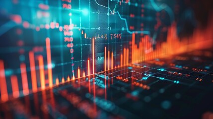 Poster - The concept of global economic growth, business finance and investments. Forex financial graph chart, market report on cash currency.