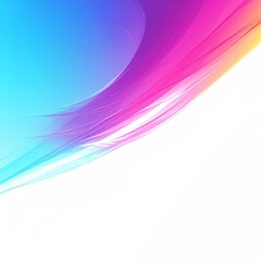 Poster - Abstract vibrant gradient background with smooth colorful curves and a white base, perfect for modern design and digital art concepts.