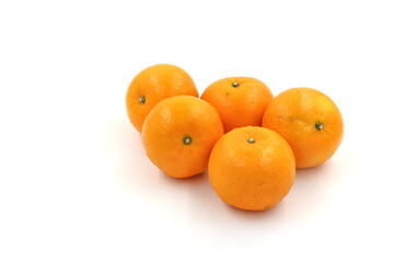 Canvas Print - oranges isolated on white background