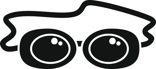 Poster - simple graphic icon depicting a pair of binoculars in black and white