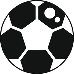 Wall Mural - Vector illustration of a soccer ball in a simple black and white design