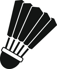 Poster - vector illustration of a stylized badminton shuttlecock in a monochrome design