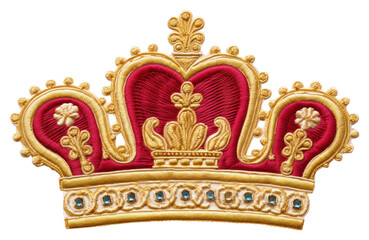 Poster - PNG Crown gold red white background