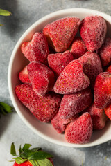 Wall Mural - Cold Frozen Organic Strawberries