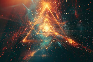 Wall Mural - kaleidoscope fractal geometry abstract background