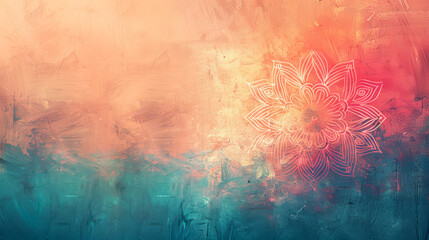 Wall Mural - Illustration of abstract meditation background featuring a serene mandala pattern and calming shades 