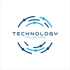 Technology Logo design creative modern minimal for tech business and industry