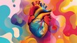 © JK_kyoto - Utilize vibrant colors and shapes to represent the urgency and importance of emergency medical care in detecting and treating Atrial Fibrillation