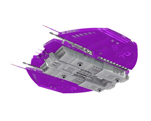 Wall Mural - alien spaceship is passing by
