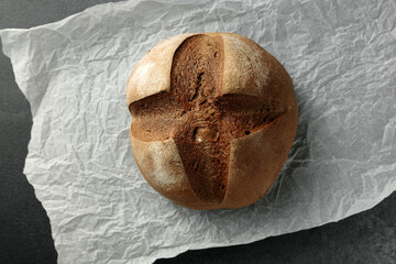 Wall Mural - beautiful homemade raisin bread on parchment