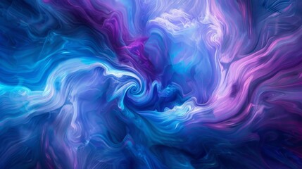 Wall Mural - A vibrant abstract background featuring a blend of swirling blue and purple hues, creating a sense of fluidity and motion. The colors seamlessly merge and contrast, evoking a dynamic atmosphere