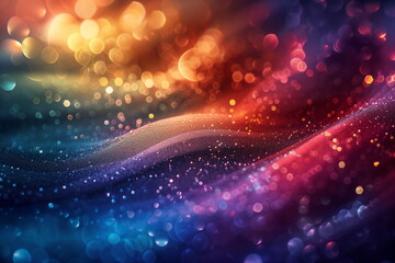 Colorful abstract background with multicolored bokeh lights
