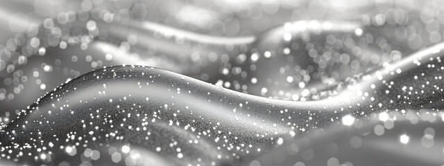 Wall Mural - Abstract silver glitter waves background