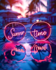 Wall Mural - summer time text background