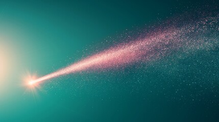 Wall Mural - Comet with Glowing Tail on Gradient Background