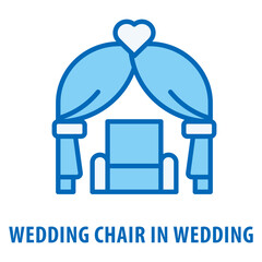 Wall Mural - wedding chair in wedding arch Icon simple and easy to edit for your design elements