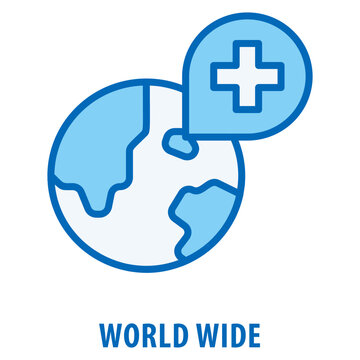 World Wide Icon simple and easy to edit for your design elements
