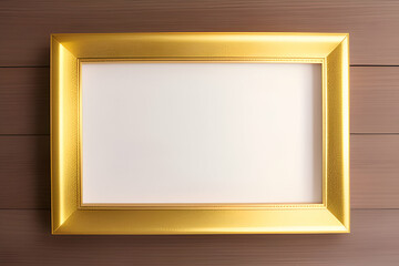 Wall Mural - Golden glitter frame a4 format size. Glittering sparkle frame on white vector background.