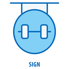 Fototapete - Sign Icon simple and easy to edit for your design elements