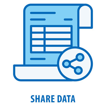Share data Icon simple and easy to edit for your design elements