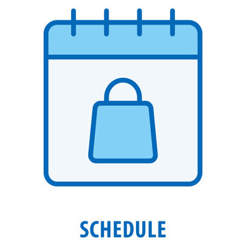 Schedule Icon simple and easy to edit for your design elements