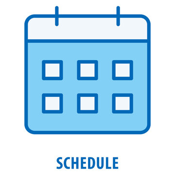Schedule Icon simple and easy to edit for your design elements